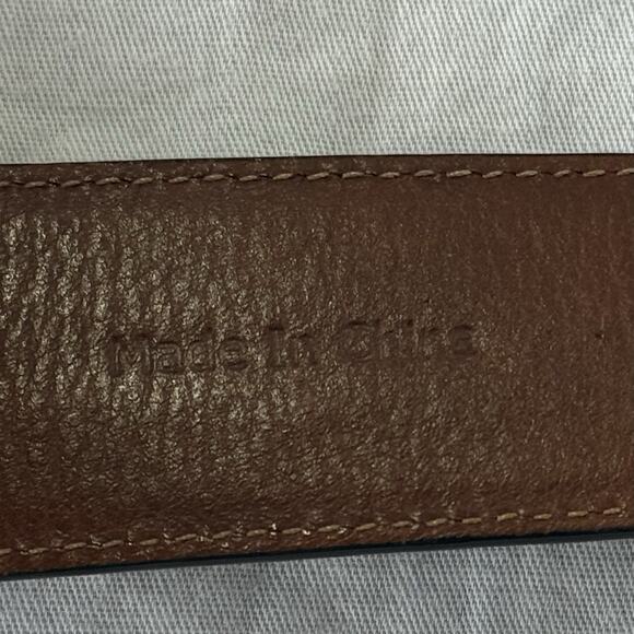 Johnston & Murphy Mens Black Leather Dress Belt SZ 36 Edge Raised Channel Stitch - Picture 8 of 8